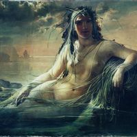 Élisabeth JERICHAU-BAUMANN, "Une Sirène", 1873, Huile sur toile, 96 x 126 cm