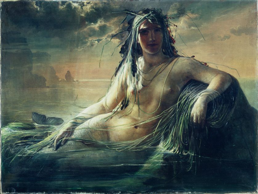 Élisabeth JERICHAU-BAUMANN, "Une Sirène", 1873, Huile sur toile, 96 x 126 cm