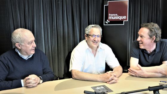 France Musique, studio 131... Serge Elhaïk, Jean-Christophe Keck & Benoît Duteurtre (g. à d.) ©Radio France - Annick Haumier