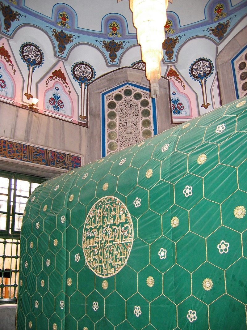Tombe d’Abraham située selon la tradition sous son cénotaphe dans le tombeau des Patriarches, appelé aussi mosquée Al-Ibrahim par les musulmans.