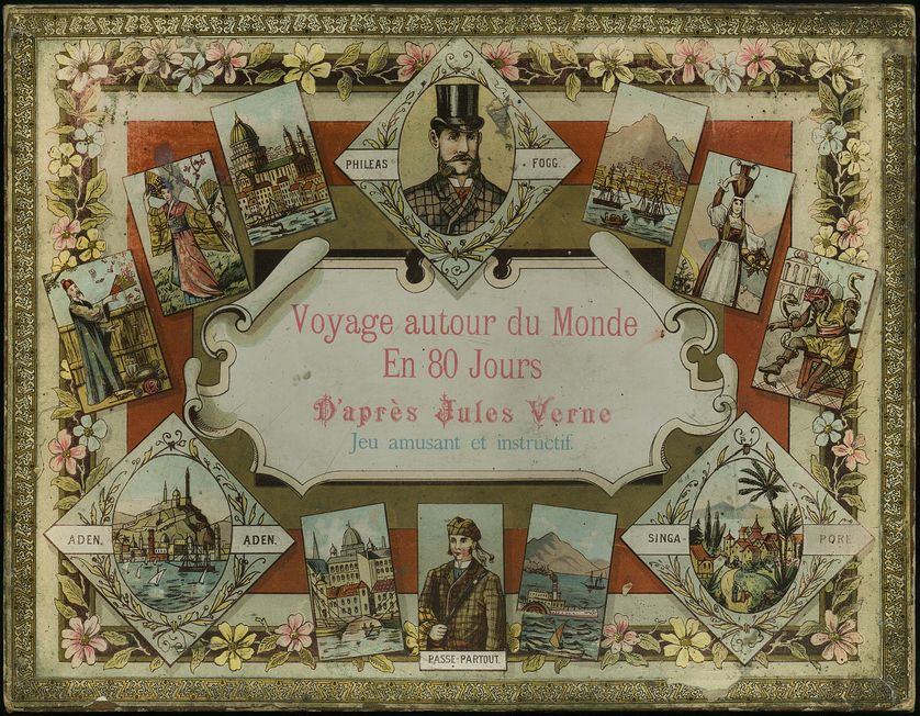 Voyage autour du monde en 80 jours. D’après Jules Verne. Jeu amusant et instructif.