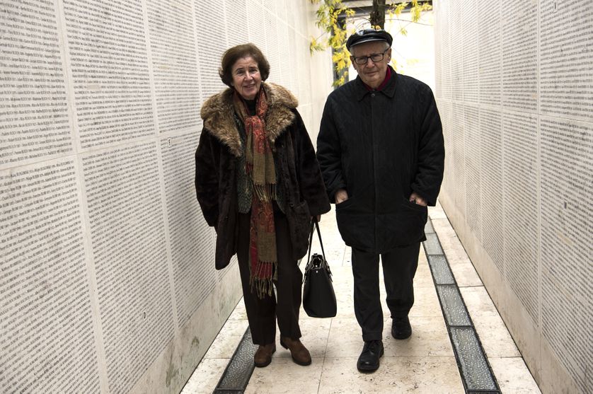 Beate et Serge Klarsfeld, au mémorial de la Shoah 7/12/2017