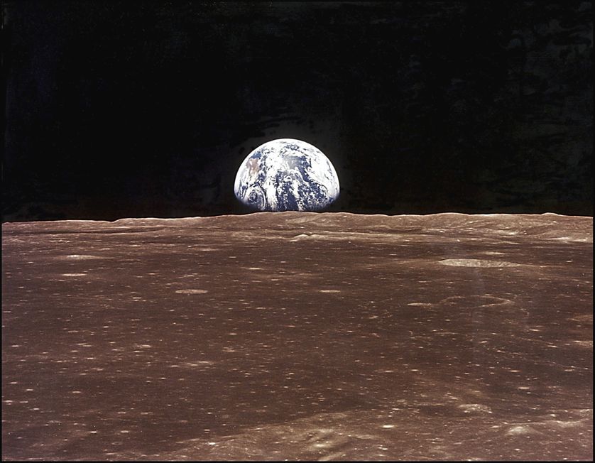 Vue de la terre depuis Apollo 11