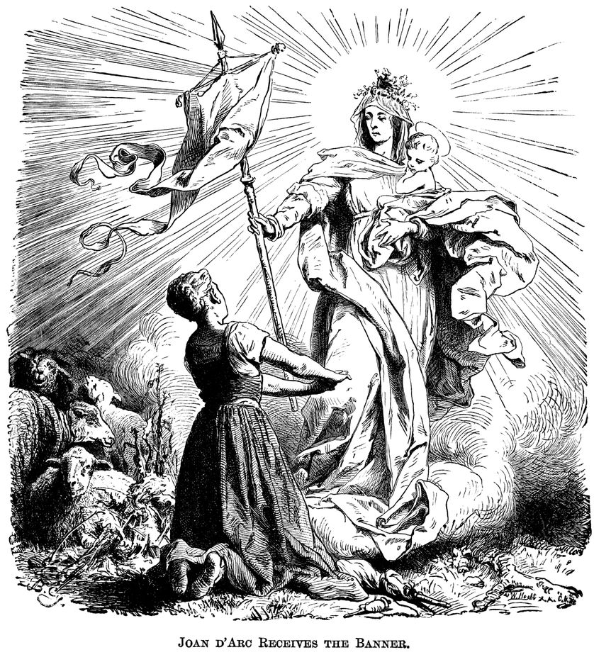 Jeanne d'Arc recevant la bannière de la foi