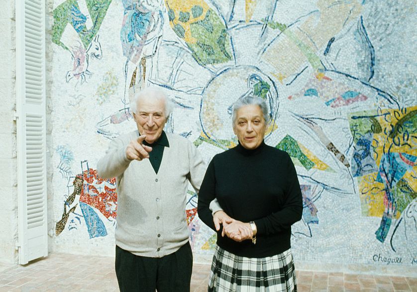 Marc Chagall avec sa femme Valentina Brodsky, connue sous le nom de 'Vava'.