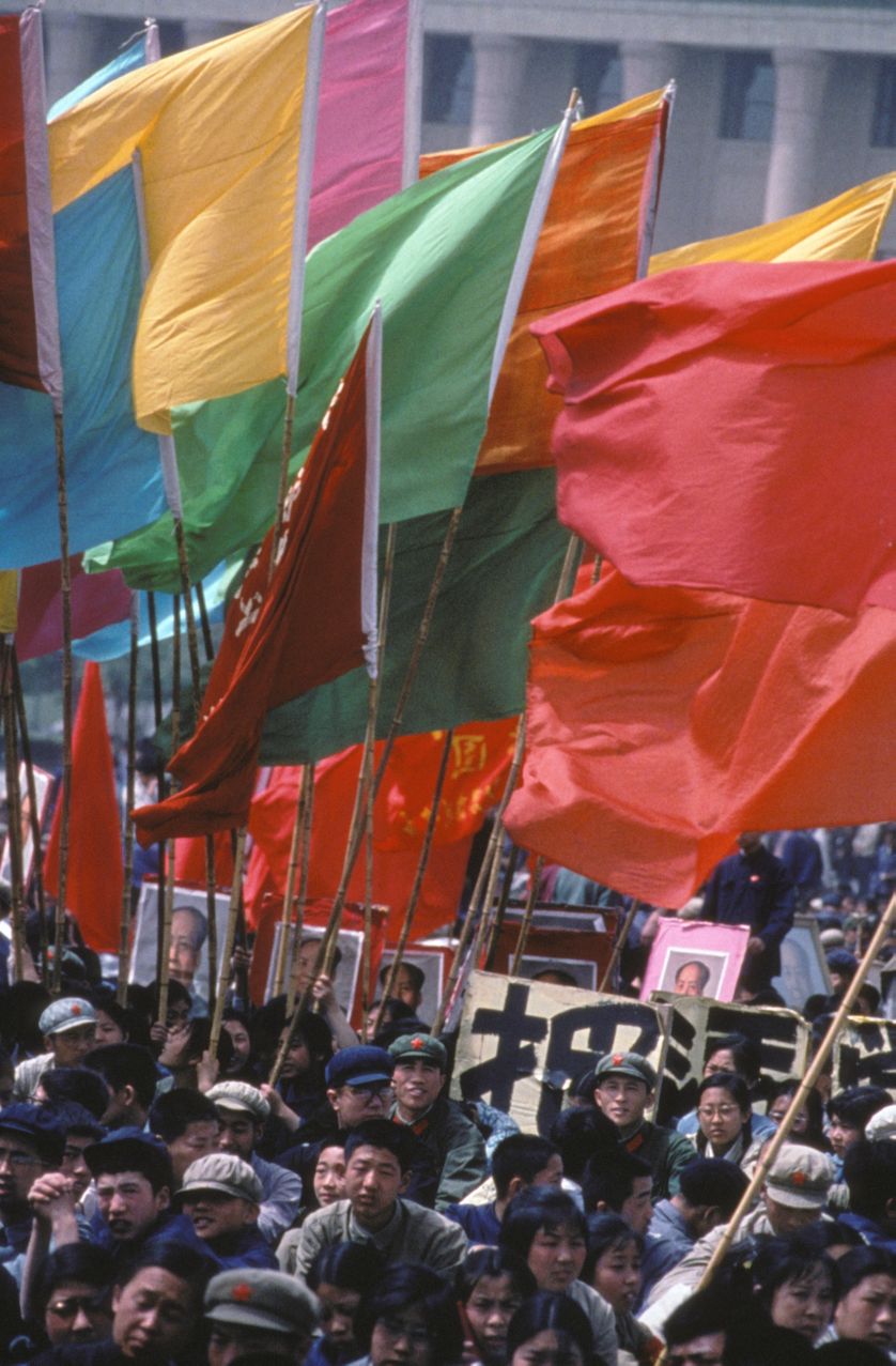 Manifestation pendant la "révolution culturelle" à Pékin, en 1966