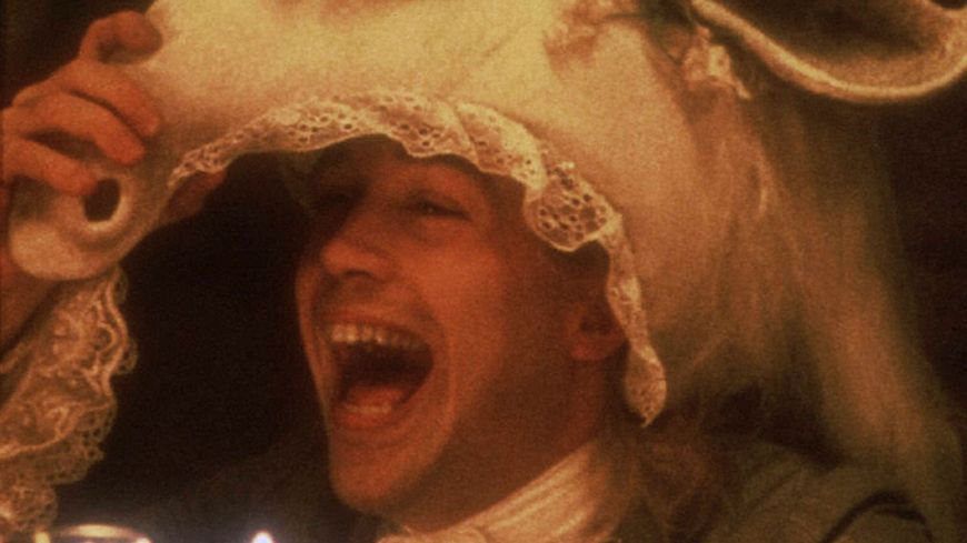 L'acteur Tom Hulce dans le film 'Amadeus', réalisé par Miloš Forman et sorti en 1984.