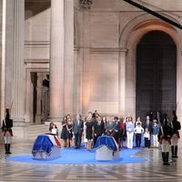 Les cercueils de Simone et Antoine Veil, sous la coupole du Panthéon