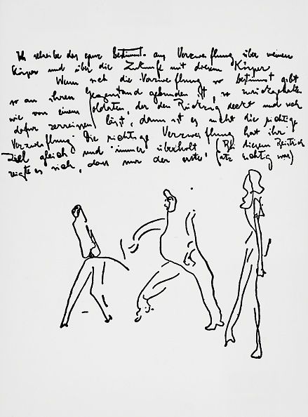 Ecriture et dessins issus du journal de Franz kAFKA