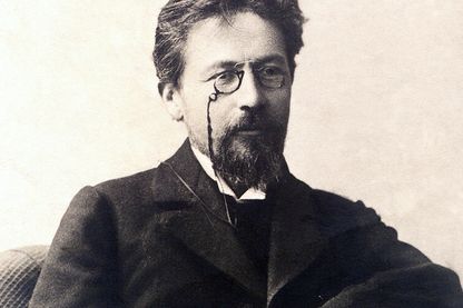 Portrait du dramaturge russe Anton Tchekov (Tchekhov ou Chekhov, 1860-1904) 1900 environ Portrait du dramaturge russe Anton Tchekov (Tchekhov ou Chekhov, 1860-1904) 1900 environ