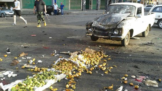 Dans la ville de Soueïda (Syrie), deux kamikazes se sont fait exploser, le premier sur un marché et le second dans un autre quartier ©AFP - HANDOUT / SANA