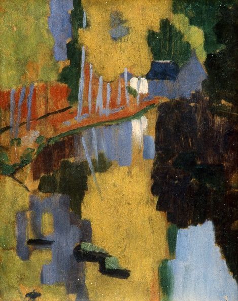 Paul Sérusier (1864-1927) Le Talisman, l'Aven au Bois d'Amour Octobre 1888 Huile sur bois H. 27 ; L. 21 cm