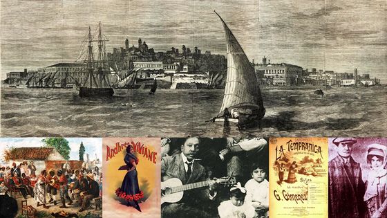 "Jai vu le Monte de Montevideo" (XIXe siècle) / Candombe en Uryguay / Andrhrée Viviane / Gabino Ezeiza / La Tempranica (zarzuela) / Les Gobbi (vers 1900)