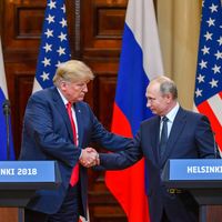 Donald Trump et Vladimir Poutine à Helsinki, le 16 juillet 2018