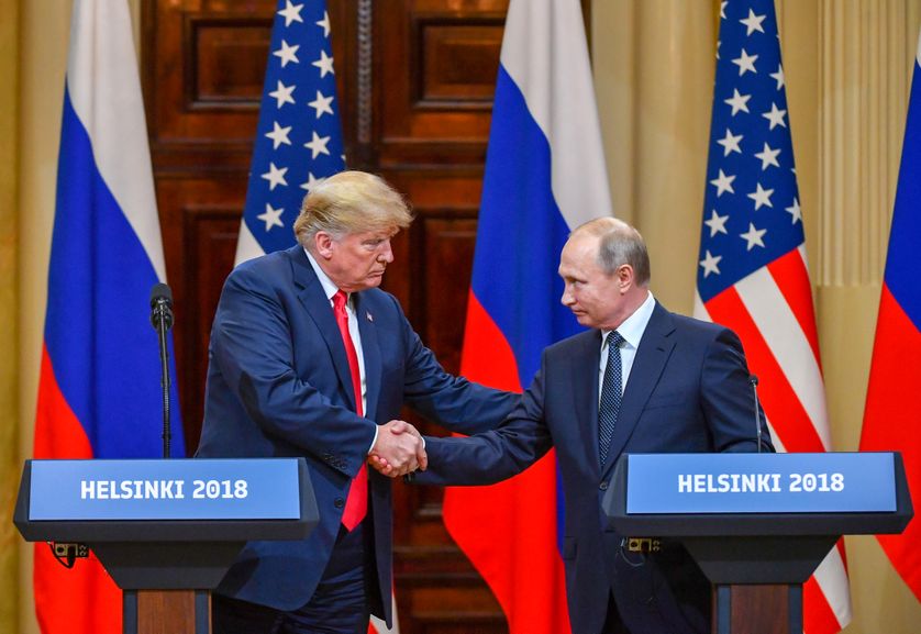 Donald Trump et Vladimir Poutine à Helsinki, le 16 juillet 2018