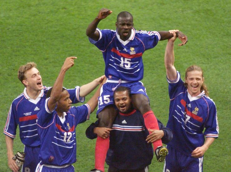 Lilian Thuram, Bernard Lama, Stephane Guivarc'h, Thierry Henry, and Emmanuel Petit : les Bleus en 1998