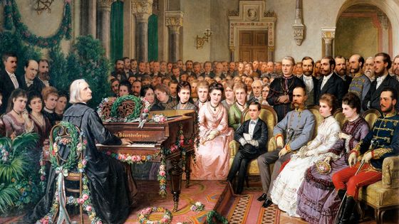 Franz Liszt jouant du piano à Vienne ©Getty - DEA / A. DAGLI ORTI/De Agostini