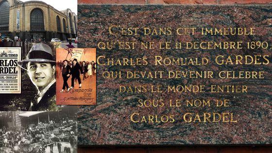 Marché de l'Abasto à Buenos Aires (hier et aujourd'hui), QG de Gardel / Carlos Gardel / "Cumparsita" / Plaque sur la maison de Toulouse