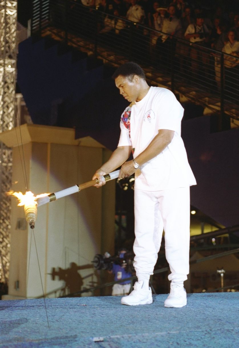 Mohamed Ali qui alluma la vasque Olympique à Atlanta en 1996