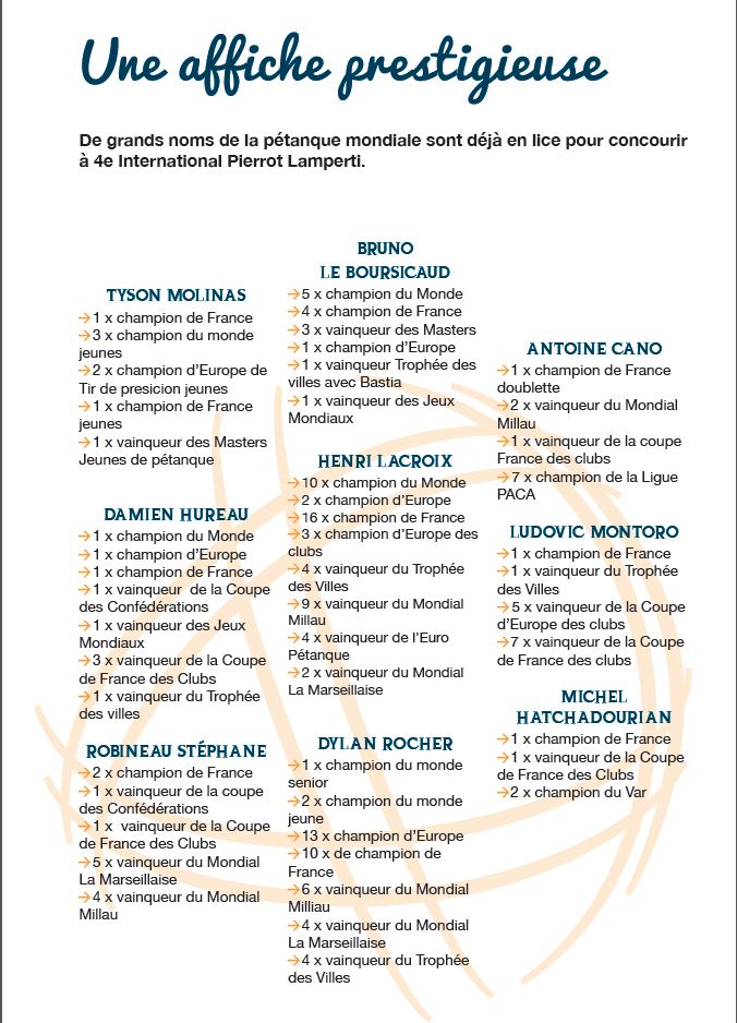 Participants au concours Pierrot Lamperti