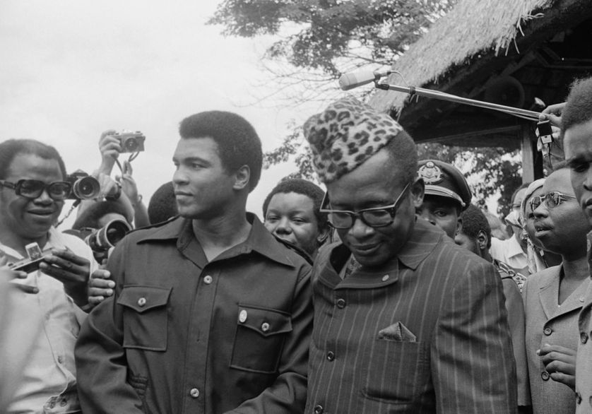 Mohamed Ali avec Joseph Mobutu