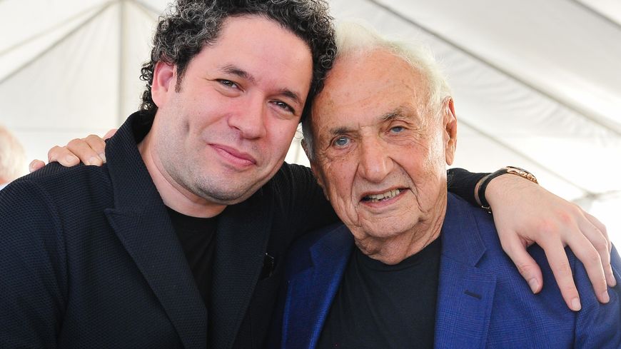 Gustavo Dudamel et l'architecte Frank Gehry