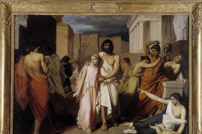 Œdipe et Antigone ou La Peste de Thèbes, huile sur toile de C-F. Jalabert Œdipe et Antigone ou La Peste de Thèbes, huile sur toile de C-F. Jalabert