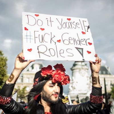 Marche «Existrans» pour les droits des personnes trans et intersexes à Paris - octobre 2017