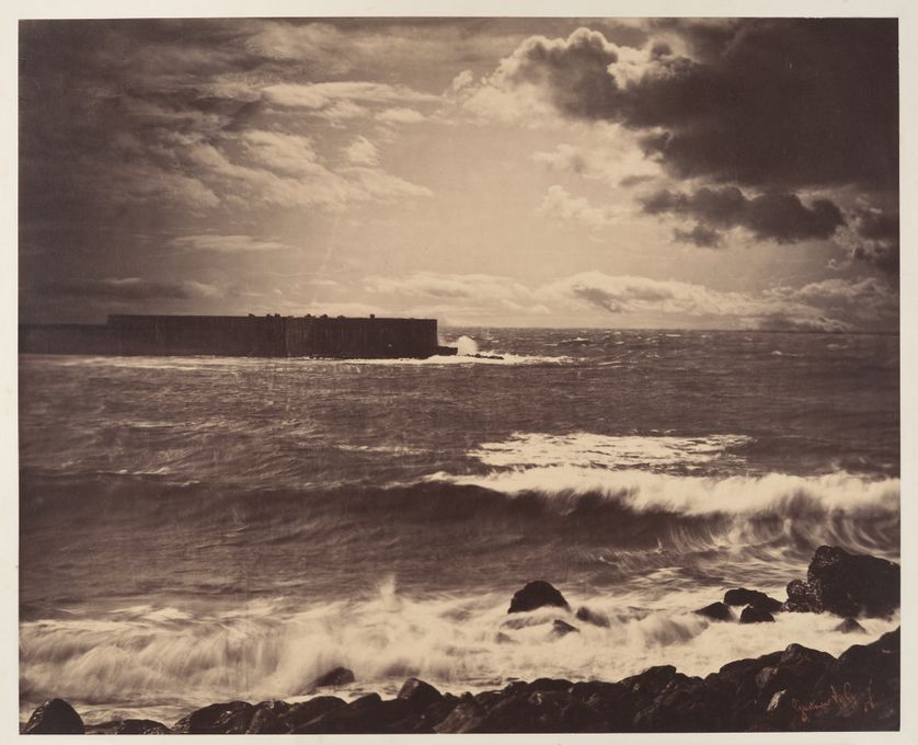 Gustave Le Gray (Français, 1820–1884). La Grande Vague, Sète, 1857. Albumen silver print from glass negative, 33.7 x 41.4 cm.