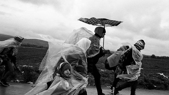 Sur la route de Presevo, Serbie. Automne 2015 - Matthieu Chazal