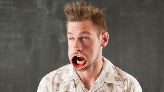 Studio shot of man with windblown mouth ©Getty - Jessica Peterson