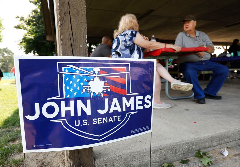 Réunion publique d'un candidat républicain pour le Sénat, dans le Michigan, 5 août 2018