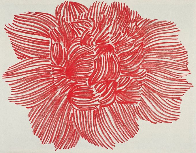Najia Mehadji, "Pivoine", 2003, huile sur toile, 160x200cm