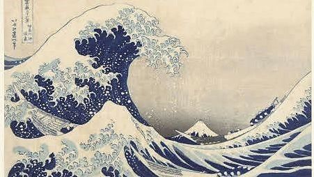 Claude Debussy obtient de son éditeur d’orner la couverture de sa partition : La Mer, d’une composition inspirée de la vague d’Hokusaï. Estampe qui est sur le mur de son studio de l’avenue du Bois - Hokusaï : La Grande Vague de Kanagawa