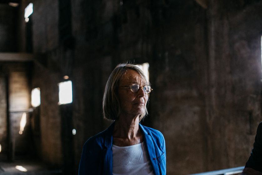 Françoise Nyssen en visite au Camp des Milles le 23 août 2018