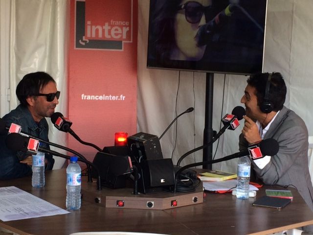 Samuel Benchetrit avec Emmanuel Khérad dans le Club estival au Festival Rock en Seine