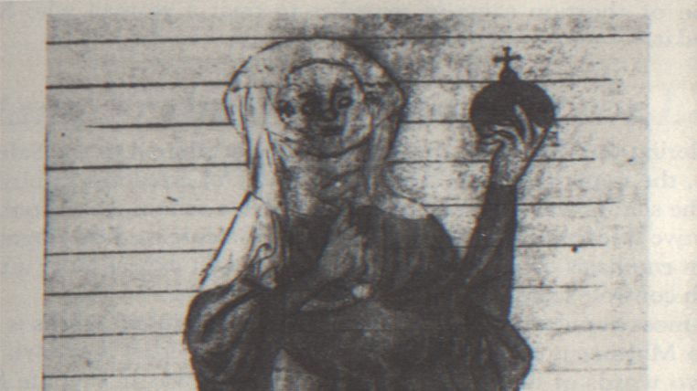 Trotula de Salerne, selon un manuscrit de la fin du XIIe siècle.