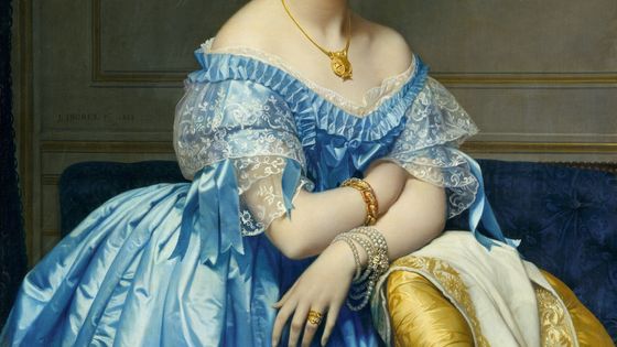 Jean Auguste Dominique Ingres : Joséphine-Eléonore-Marie-Pauline de Galard de Brassac de Béarn, Princesse de Broglie (détail)