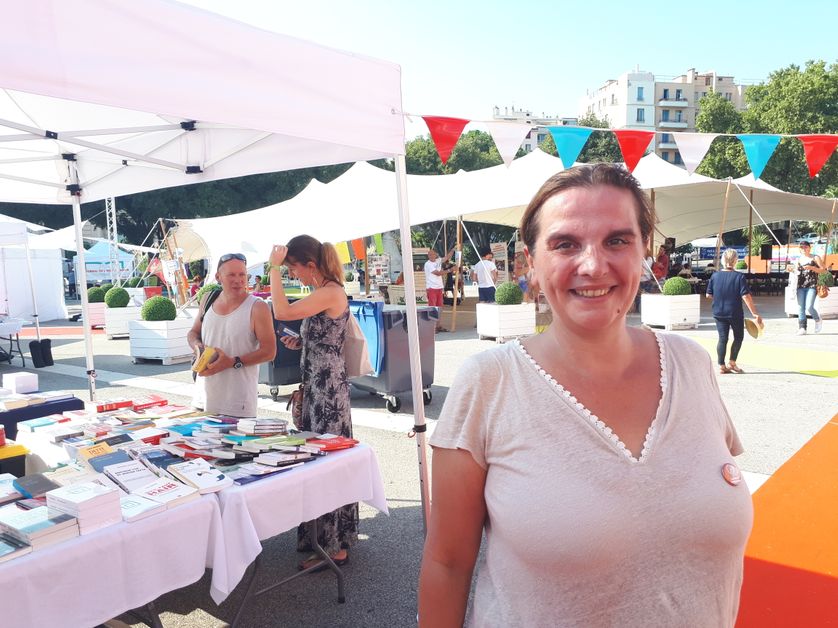Caroline Fiat aux amfis d'été de la France insoumise à Marseille.