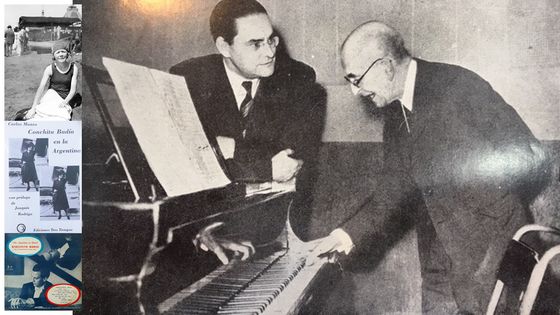 la poétesse Alfonsina Storni / Conchita Badia en Argentina (1938) / LP Mariano Mores / Juan José Castro et Manuel de Falla à Buenos Aires en 1939 © Bibliothèque du Théâtre Colon