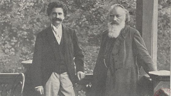 Brahms et Johannes Strauss à Bad Ischl en 1864 © Musicologie.org