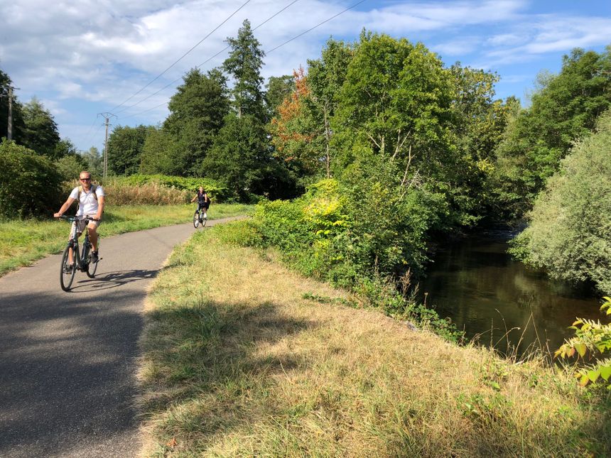 La véloroute de la vallée de la Bruche, près de Schirmeck