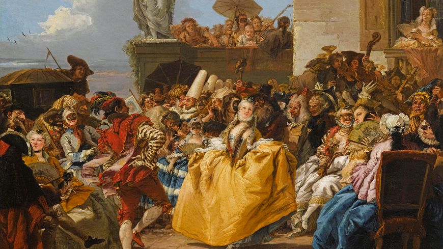 Giandomenico TIEPOLO Scène de carnaval ou Le Menuet 1754-1755 huile sur toile 80,5 x 105 cm Paris, Musée du Louvre, Département des Peintures photo