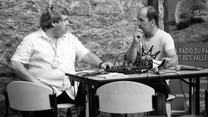 Jean-Pierre Layrac (Dir art. du festival Jazz a Luz) et Terry (Animateur Fréquence Luz)