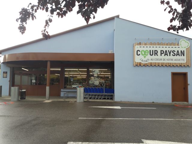 Le supermarché "Coeur Paysan" est implanté dans le centre de Colmar