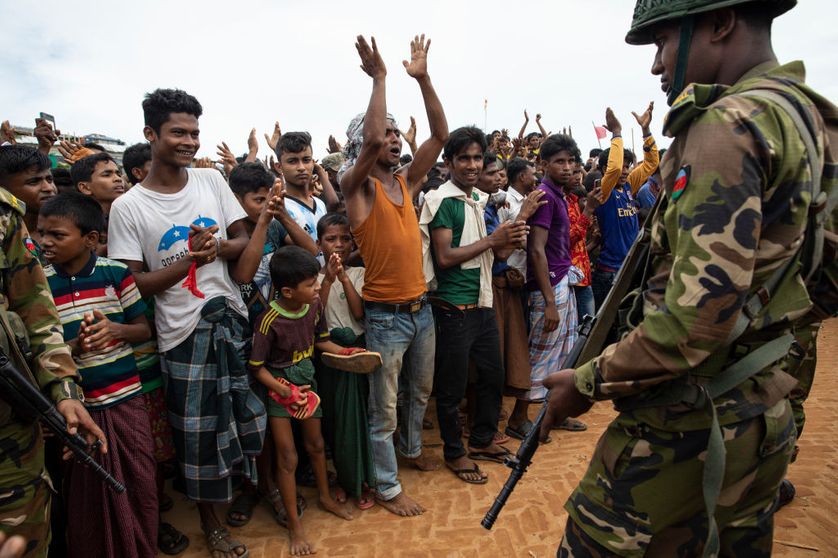 Des manifestations de masse ont commémoré le premier anniversaire de la répression opérée par l'armée birmane sur la population musulmane