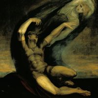 "Achille rêvant tente de saisir l'ombre de Patrocle", Johann Heinrich Füssli, 1803