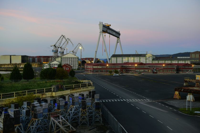 Les chantiers navals de "Navantia" en Espagne