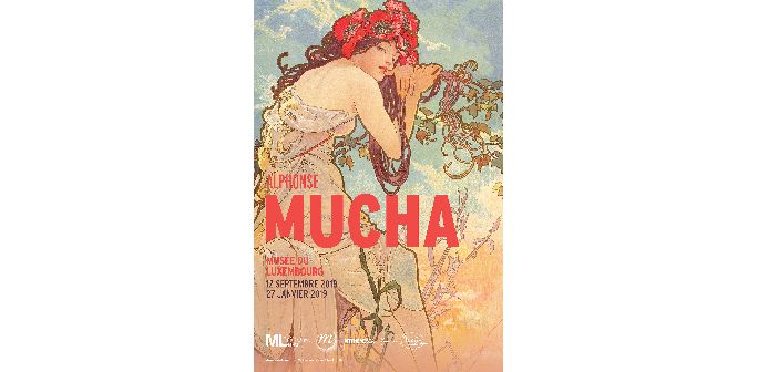 L'affiche de l'exposition "Alphonse Mucha" au Musée du Luxembourg