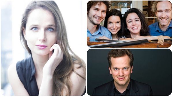 Albane Carrère, Le Quatuor Alfama et Johan Farjot, © Bernard Hermant et DR